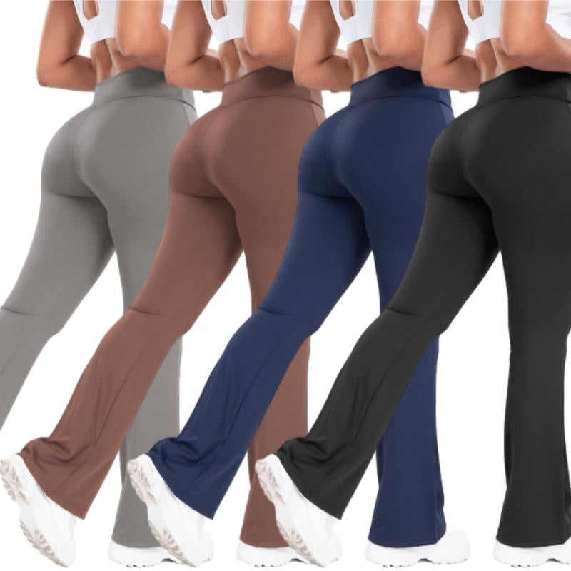 Flare Leggings for Women with Tummy Control Crossover High Waisted Yoga Pants