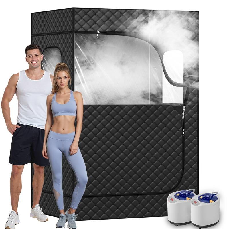 TEHANLD Portable Sauna Box for Home, Personal Steam Nurecover Saunas Heater at Home Use, 3L 1200W Steamer, Indoor Foldable Sauna Tent, Dry Sauna SPA Full Body